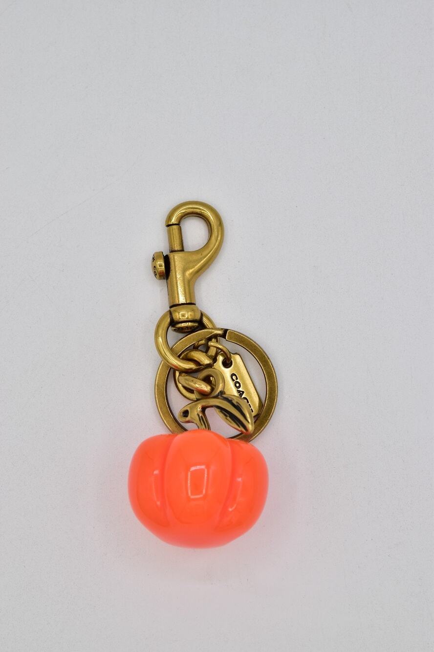 Coach Pumpkin Bag Charm Key Ring Limited Edition Autumn Fall Halloween Orange